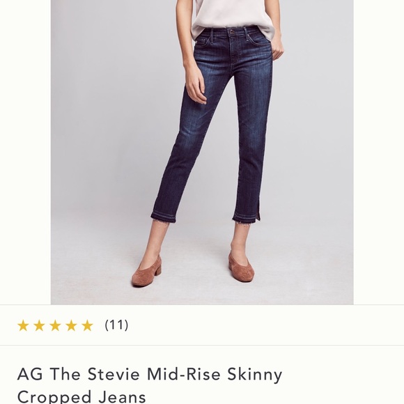 Ag Stevie Mid Rise Skinny Cropped Jean 